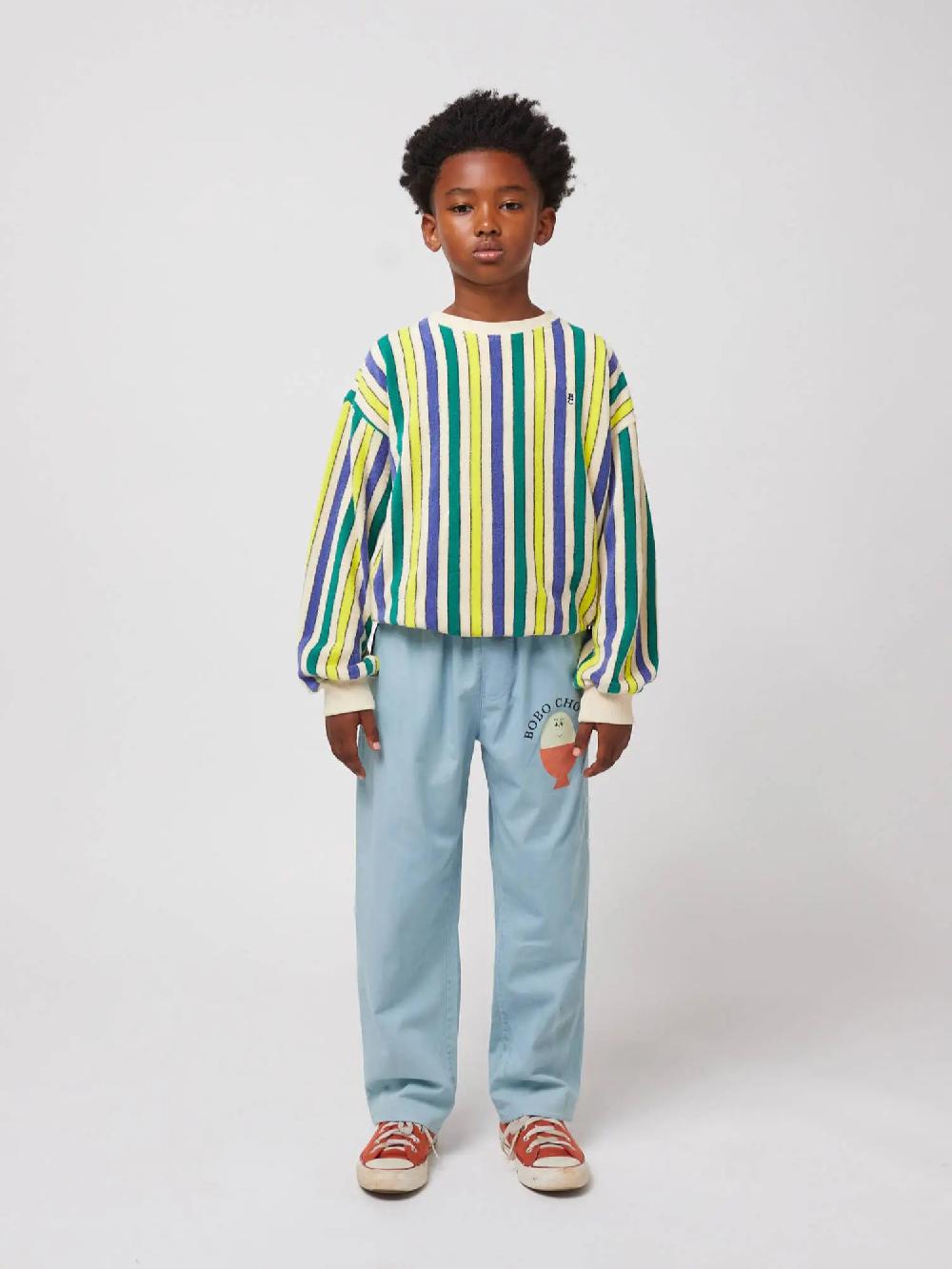 Bobo choses Multicolor Stripes terry cloth sweatshirt Limitado a 3 días