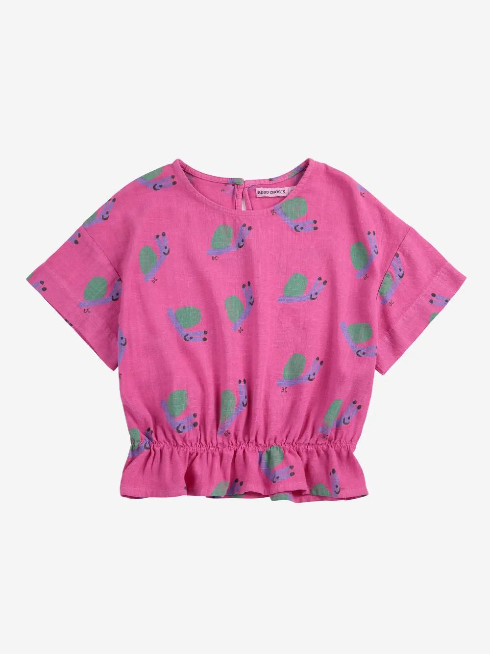 Bobo choses Funny Snail all over woven blouse Ofertas de temporada
