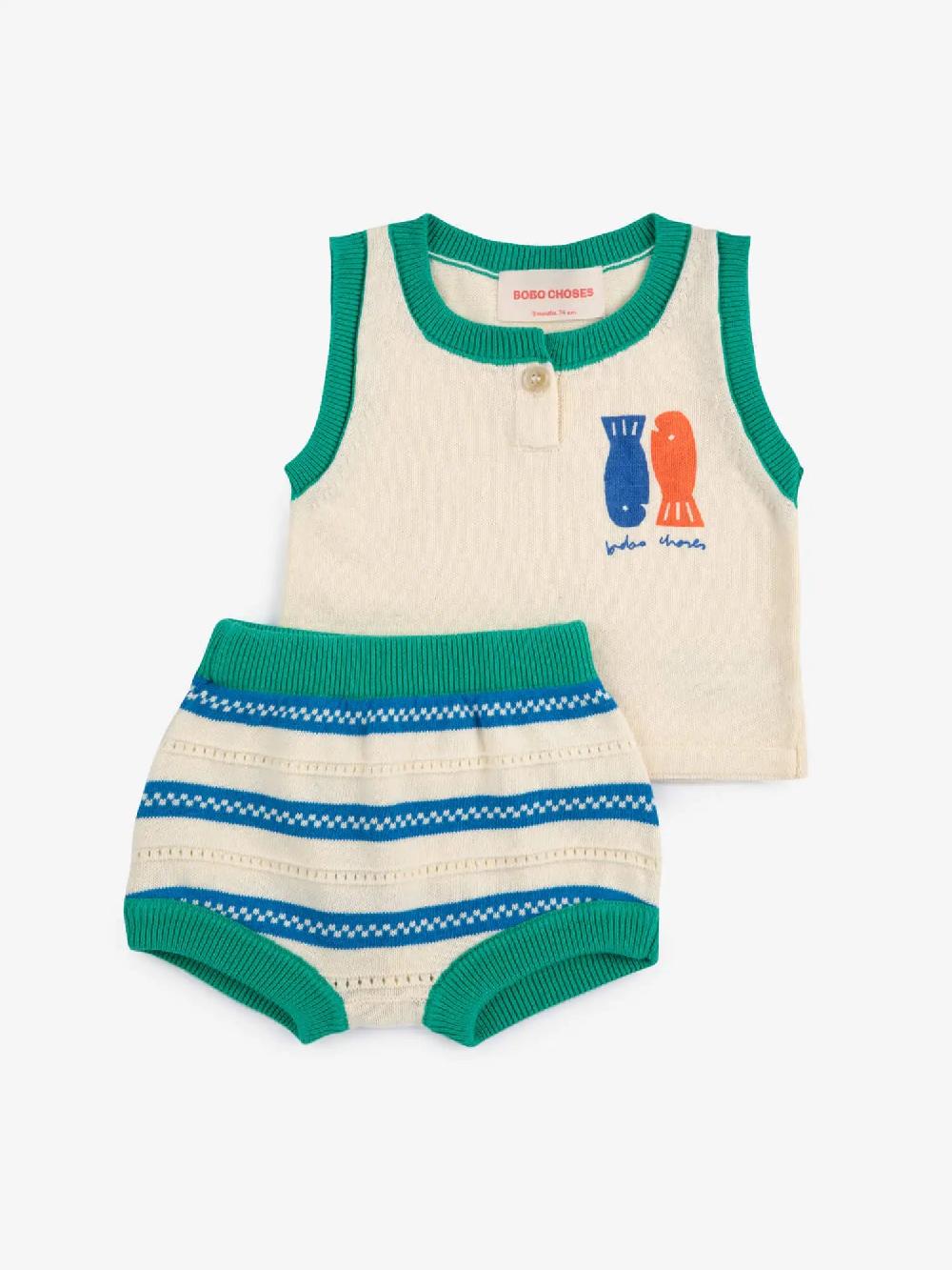 Bobo choses Lucky Fish knitted set Gran oferta