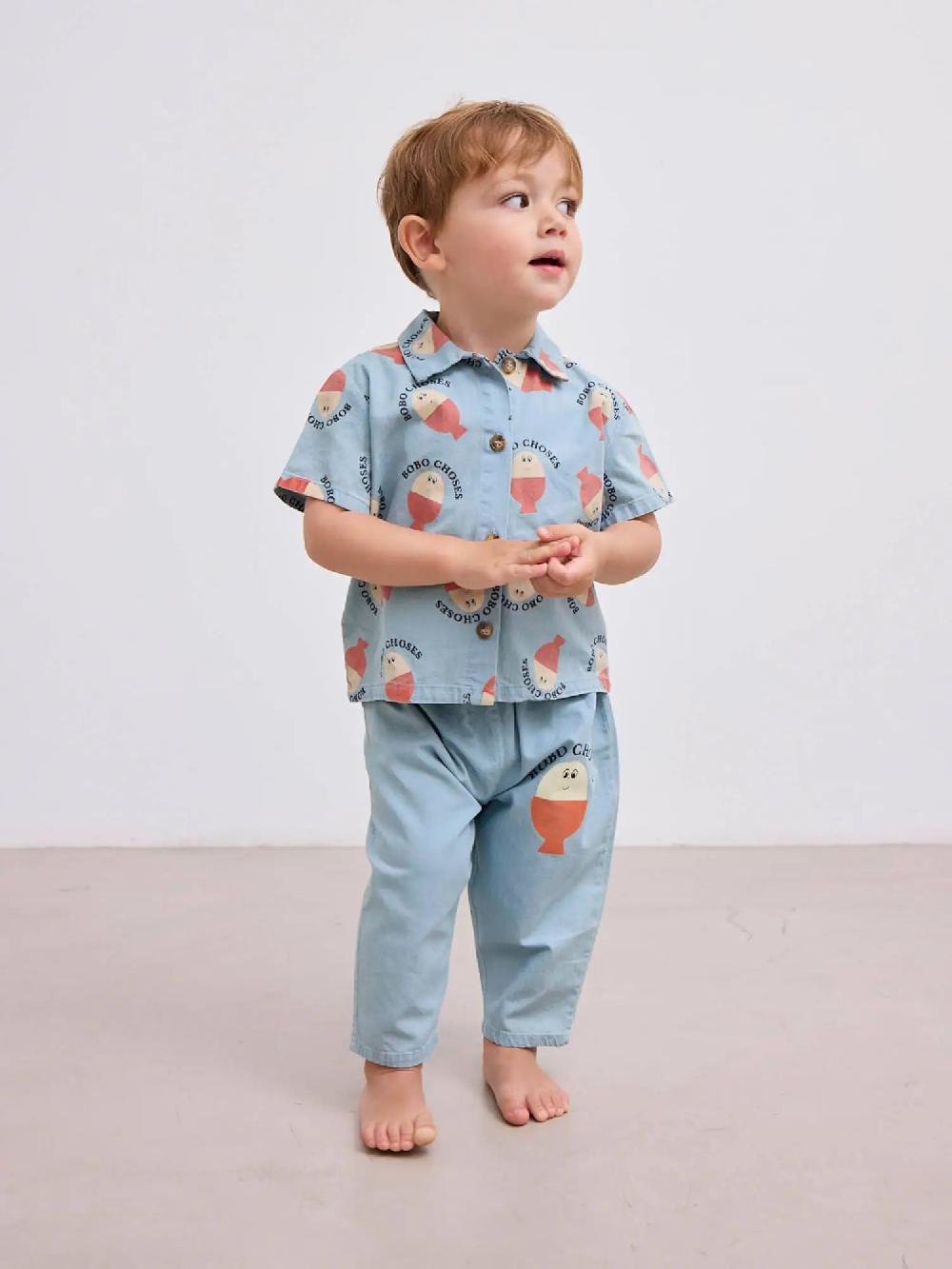 Bobo choses Morning Egg all over denim shirt Tienda