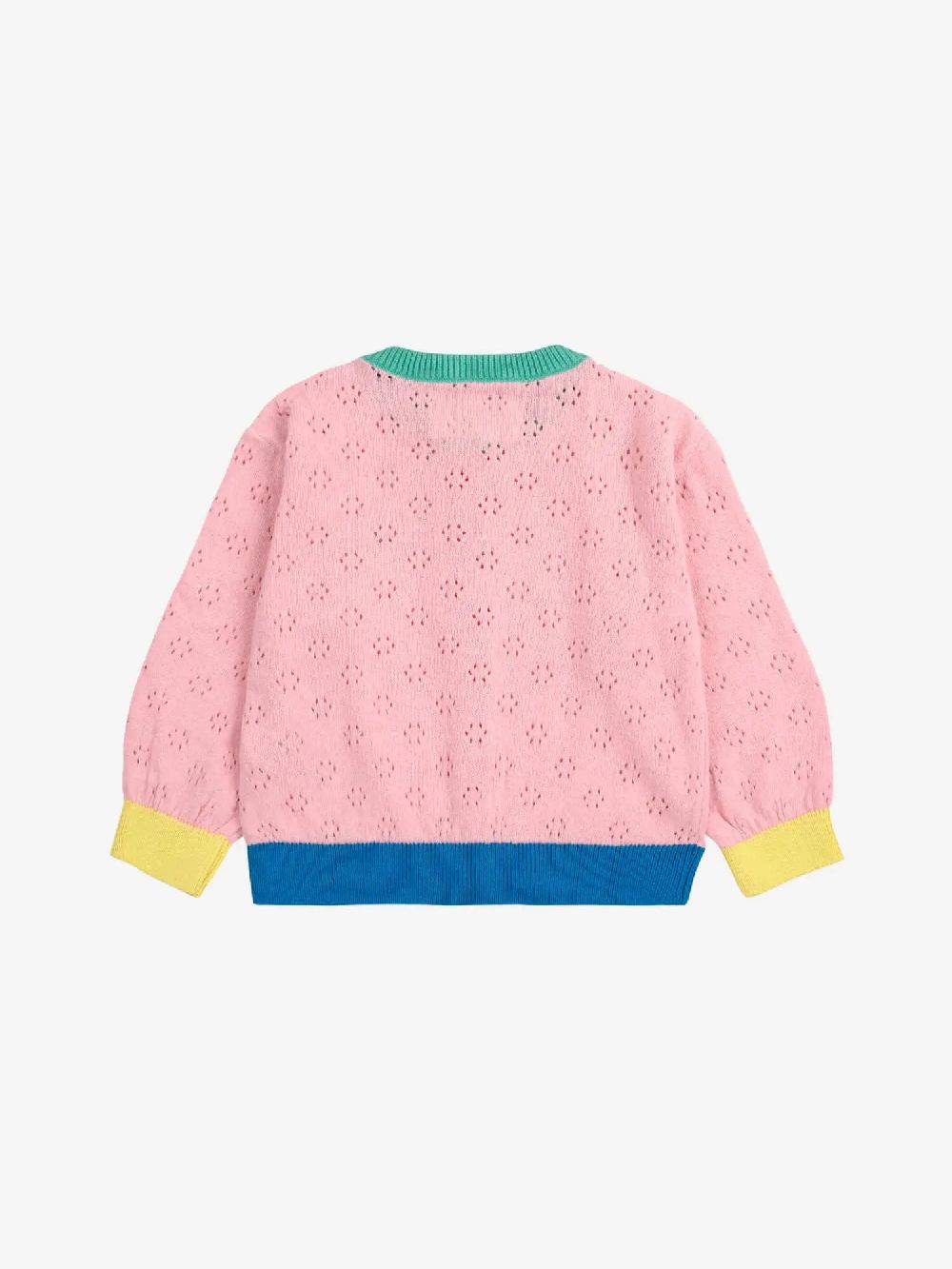 Bobo choses Color block open work cardigan Tienda de fábrica