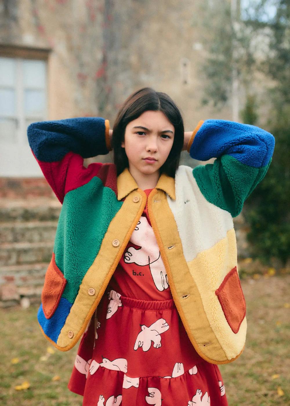 Bobo choses Color Block sheepskin jacket Tienda