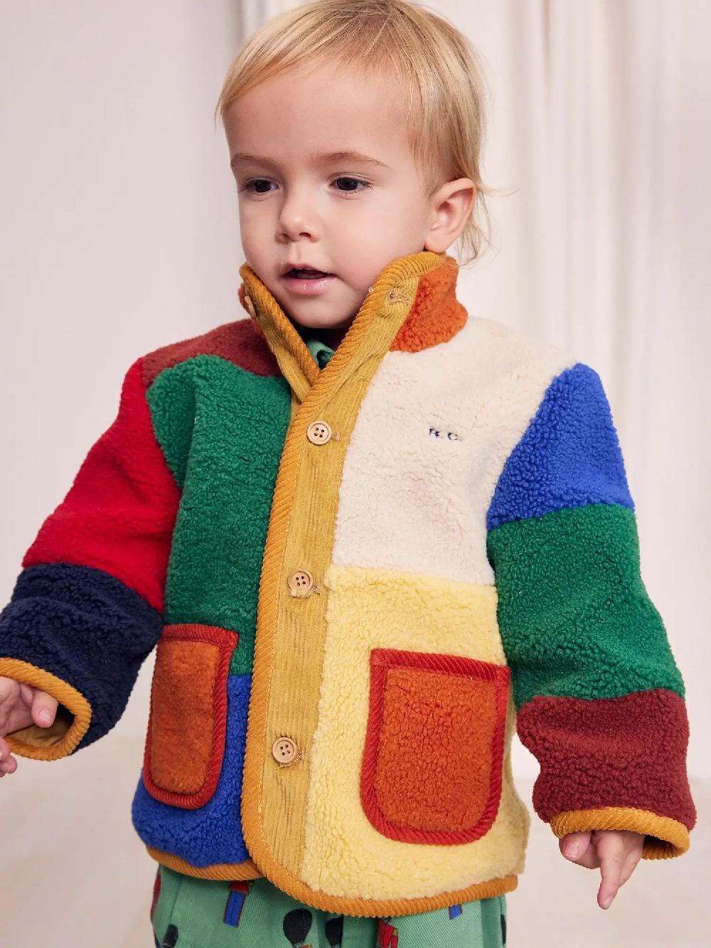Bobo choses color block sheepskin jacket COMPRAR AHORA