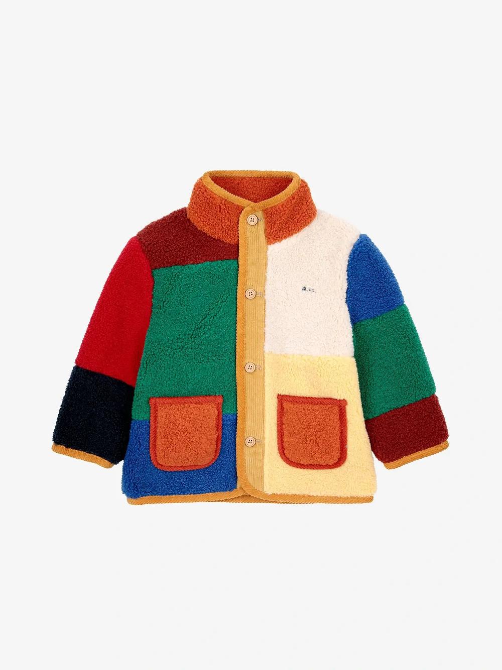 Bobo choses color block sheepskin jacket COMPRAR AHORA