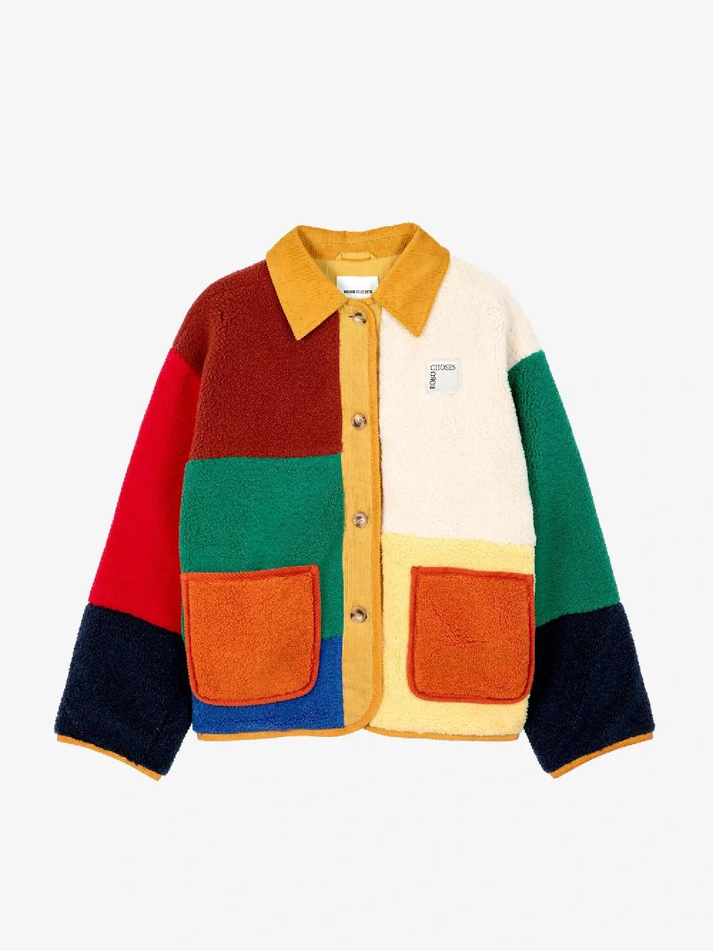 Bobo choses Color Block sheepskin jacket Promoción por tiempo limitado