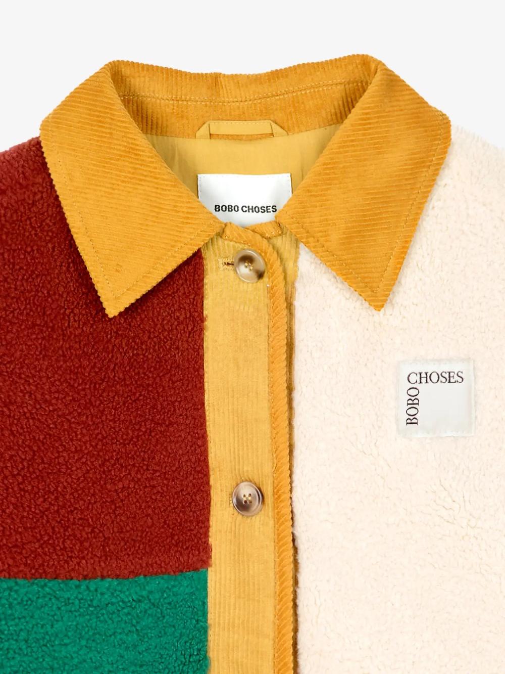 Bobo choses Color Block sheepskin jacket Promoción por tiempo limitado