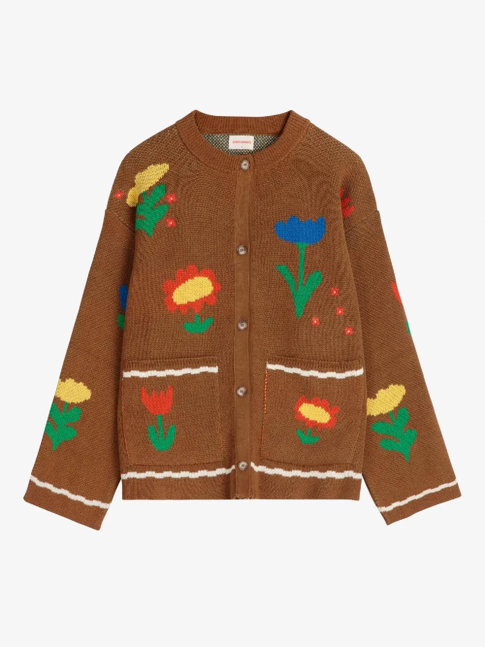 Bobo choses Garden Party texture cotton cardigan Superdescuento