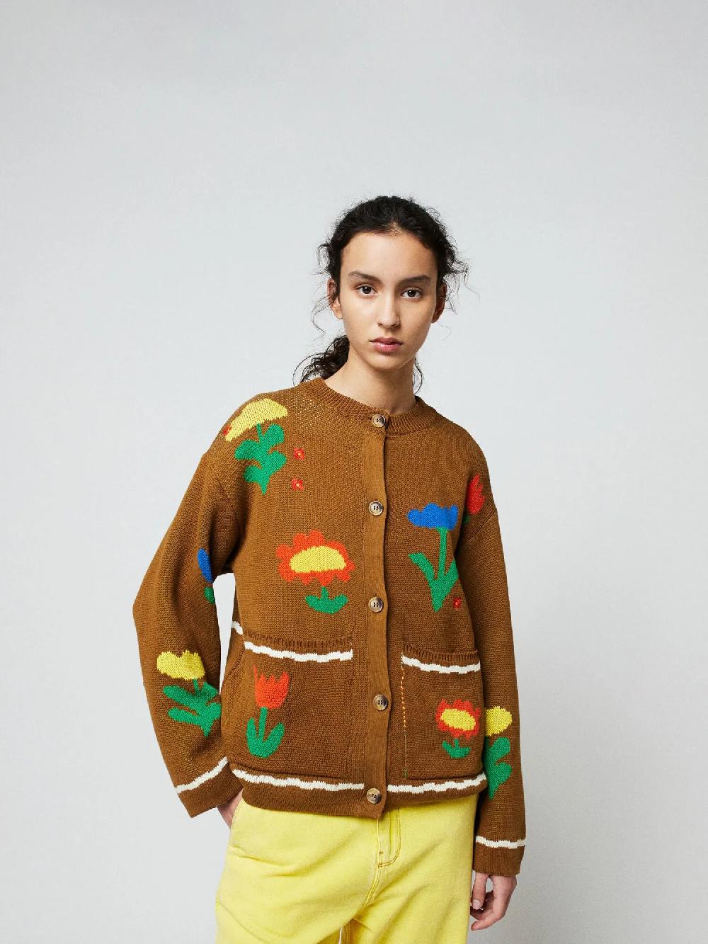 Bobo choses Garden Party texture cotton cardigan Superdescuento