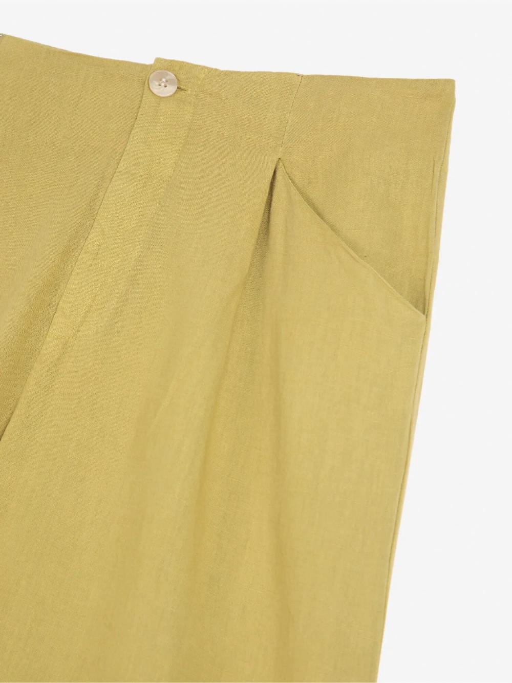 Bobo choses Linen blend pleated trousers En oferta