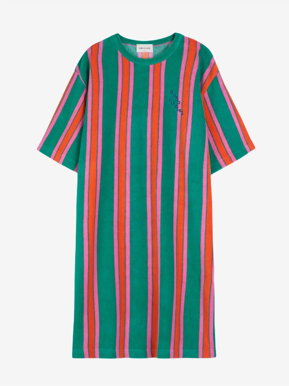 Bobo choses Stripe terry short dress Descuentos del mes