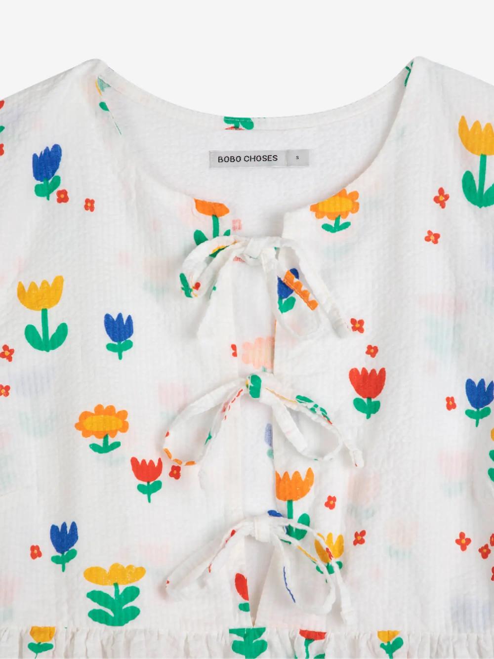 Bobo choses Garden Party print tie string dress Precio ultrabajo