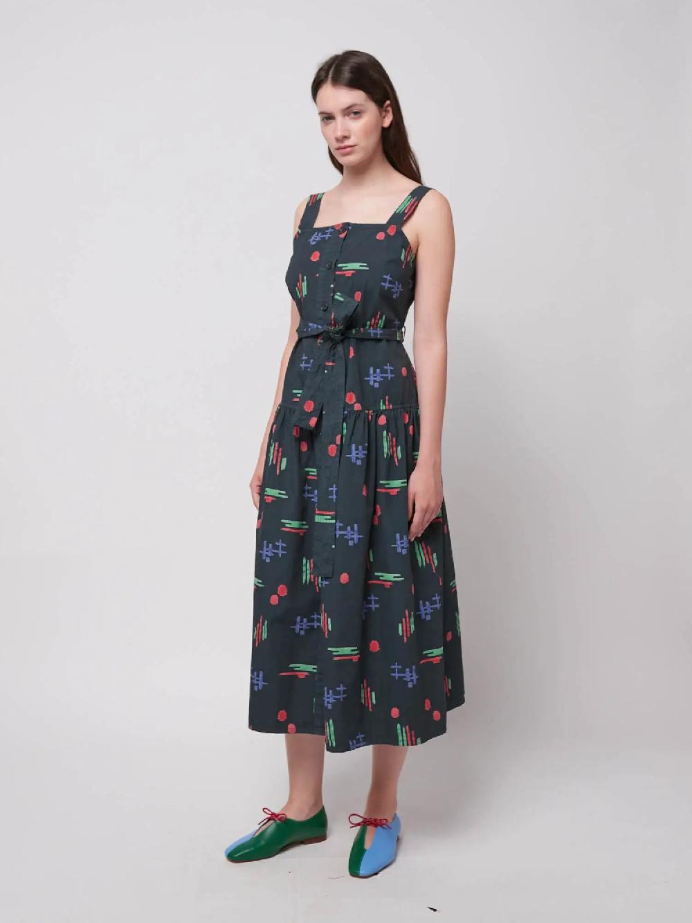 Bobo choses Multicolor print evasé strap dress 2025