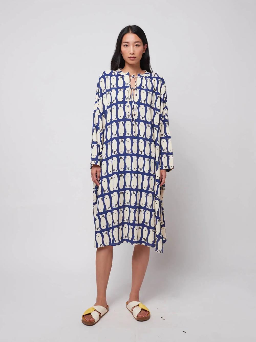Bobo choses Lucky Fish print viscose tunic dress Outlet online