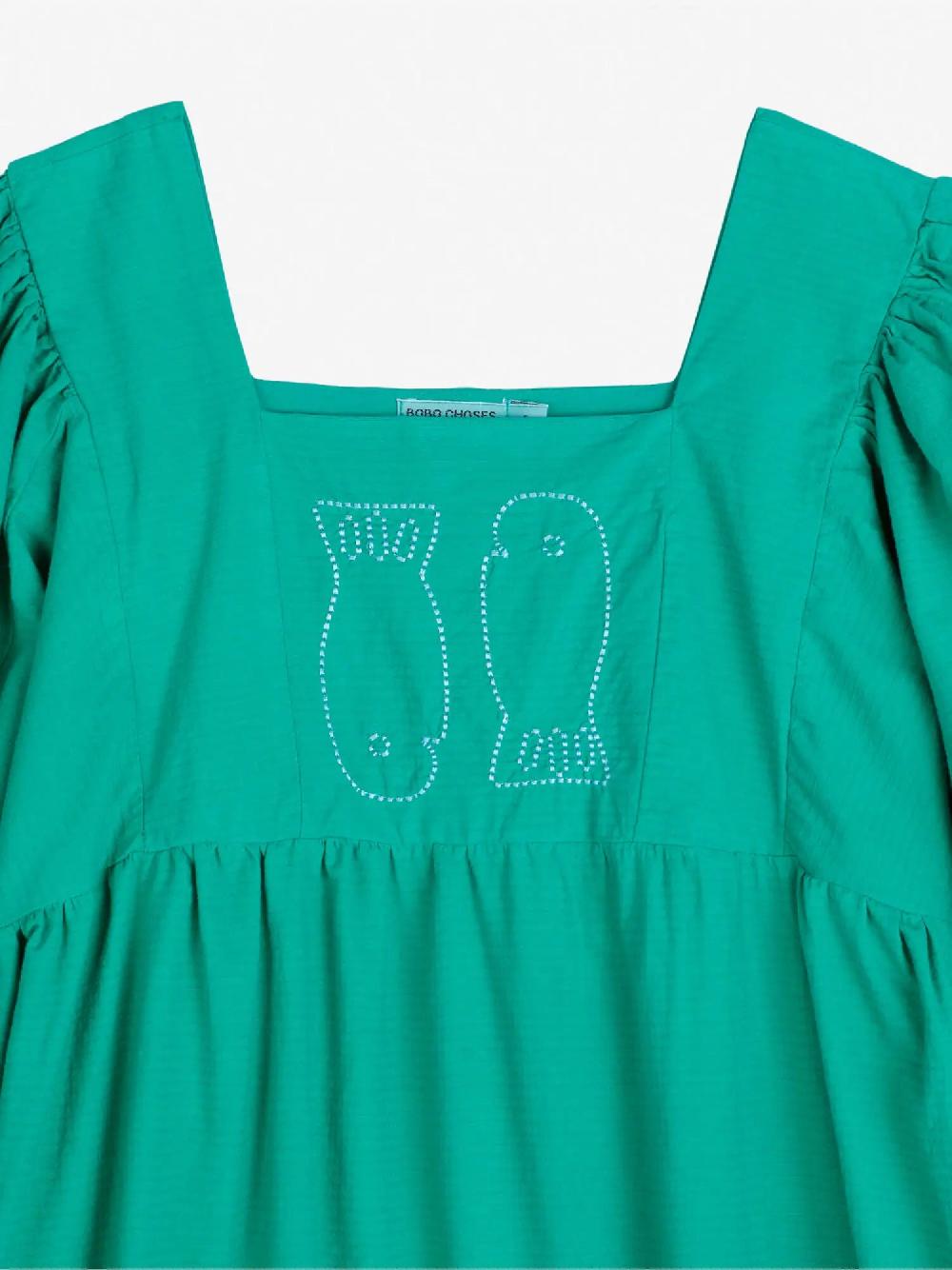 Bobo choses Couple Fish embroidery puff sleeve dress Rebajas