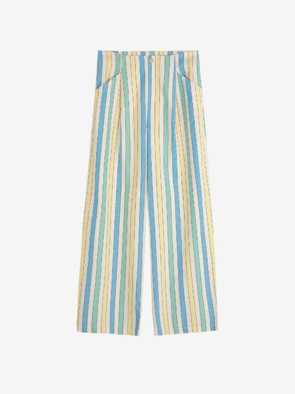 Bobo choses Multicolor Stripes pleated trousers Gran oferta