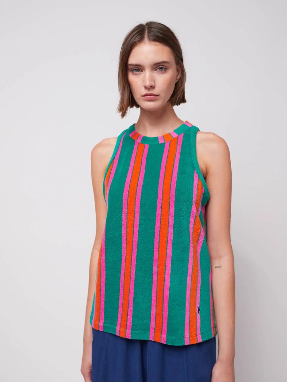 Bobo choses Multicolor Stripes terry tank top Los más vendidos