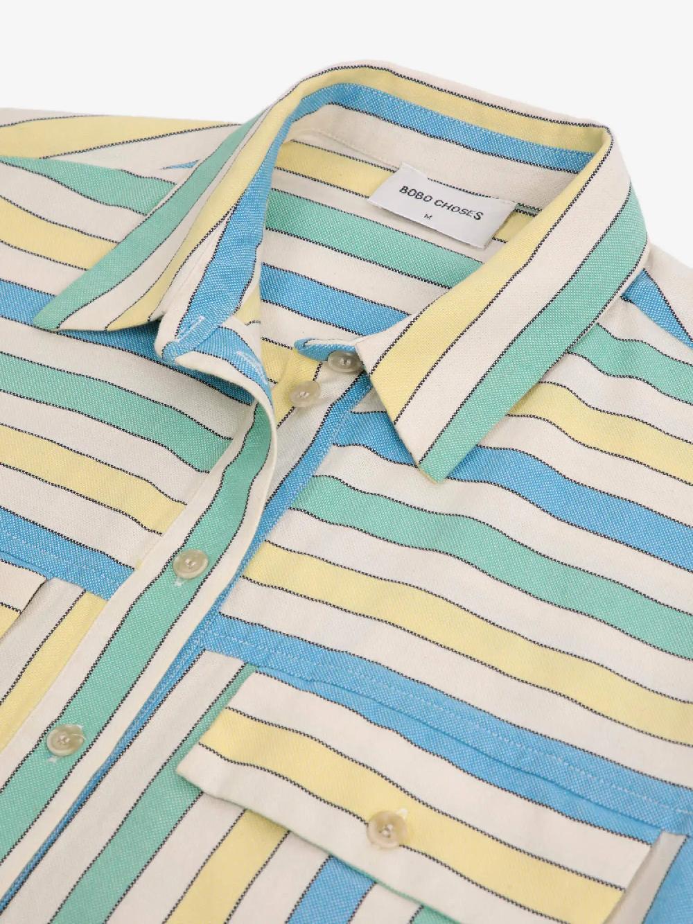 Bobo choses Multicolor stripes relaxed shirt Descuento