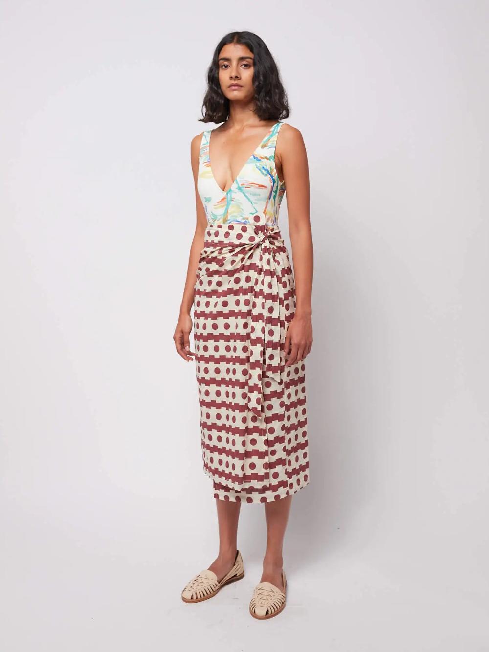 Bobo choses Geometric print wrap skirt Liquidación