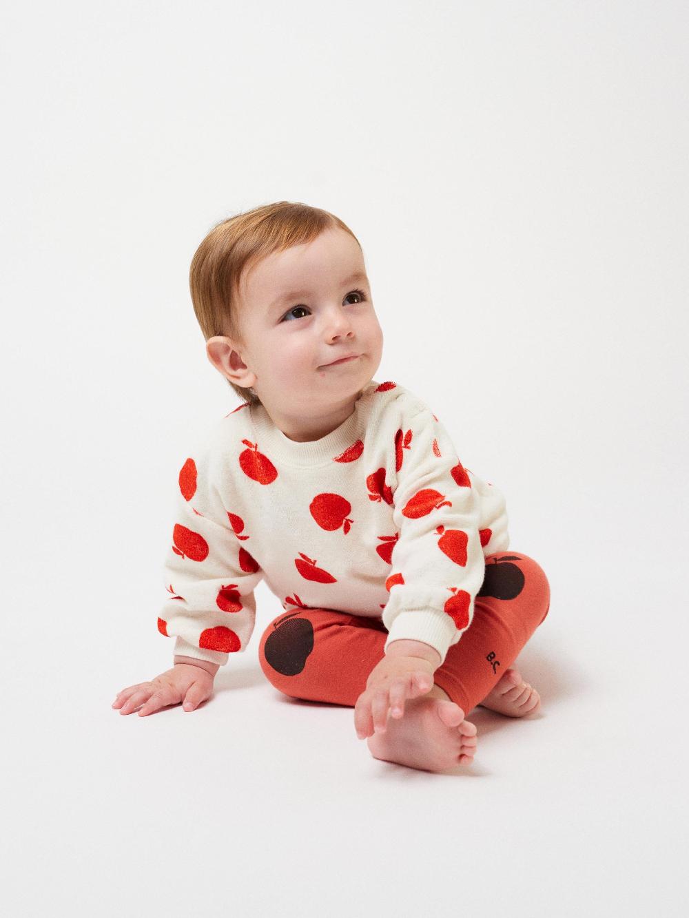 Bobo choses Poma all over ecru terry sweatshirt Superdescuento