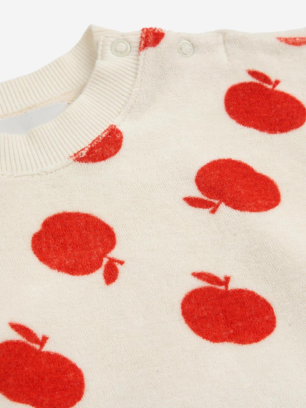 Bobo choses Poma all over ecru terry sweatshirt Superdescuento