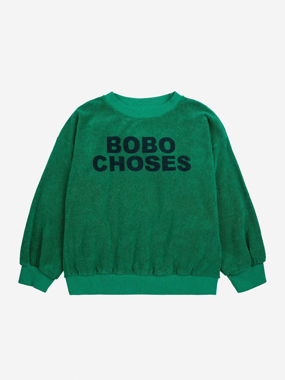 Bobo choses Bobo Choses green terry sweatshirt Outlet