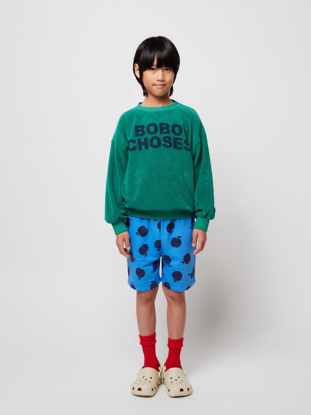 Bobo choses Bobo Choses green terry sweatshirt Outlet