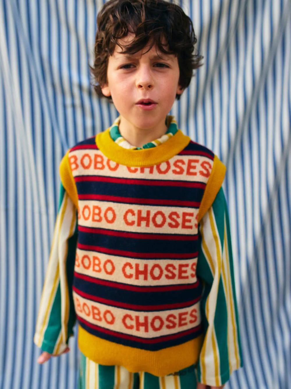 Bobo choses Bobo choses stripes knit vest Mejor oferta
