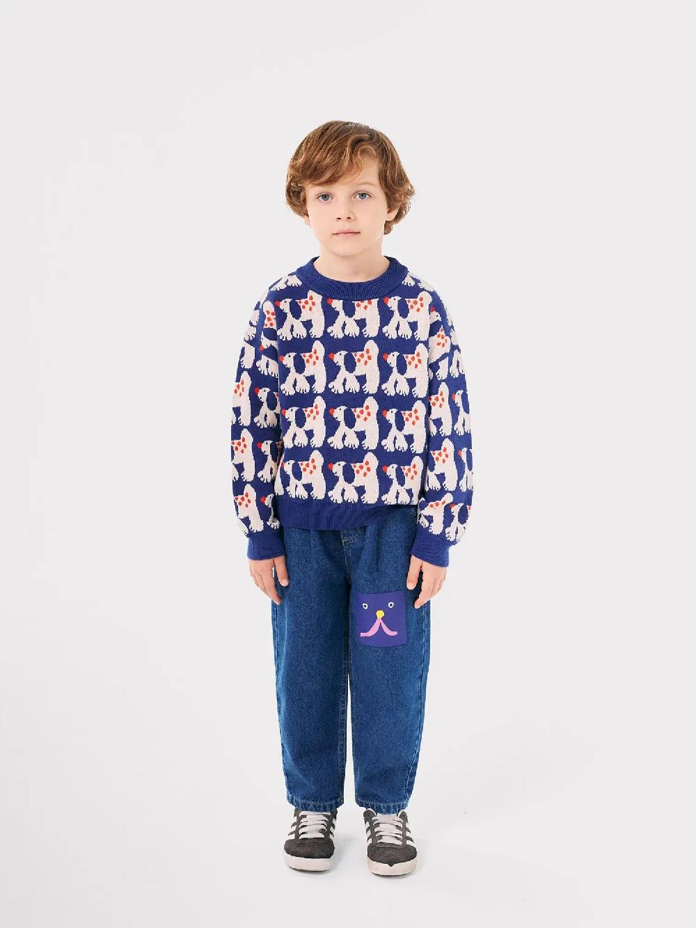 Bobo choses Funny Face denim jogger pants Últimos 3 días
