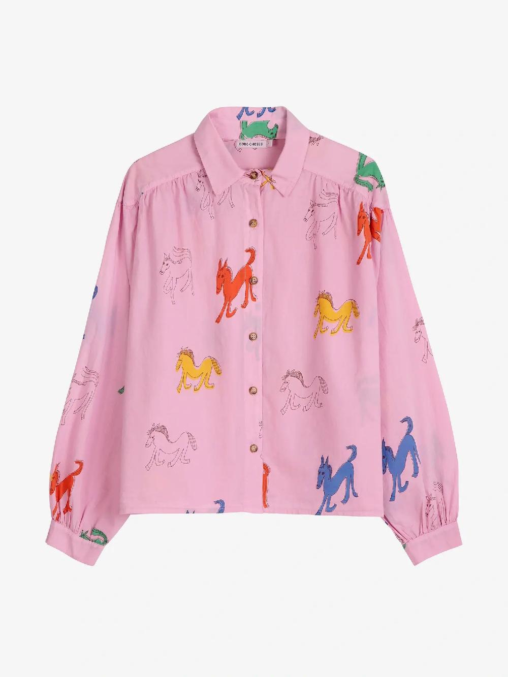 Bobo choses Wonder Horse print gathered shirt Solo hoy