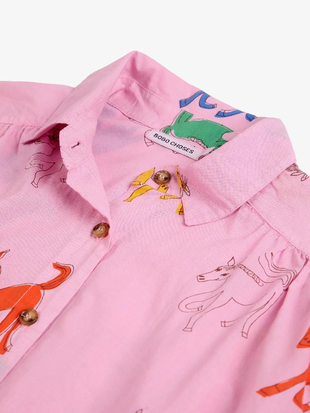 Bobo choses Wonder Horse print gathered shirt Solo hoy