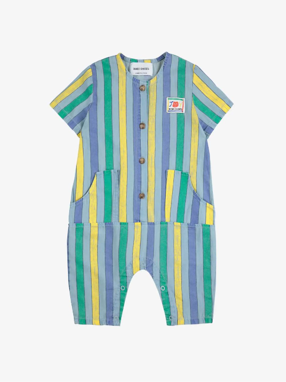 Bobo choses Multicolor Stripes denim overall Grandes ahorros