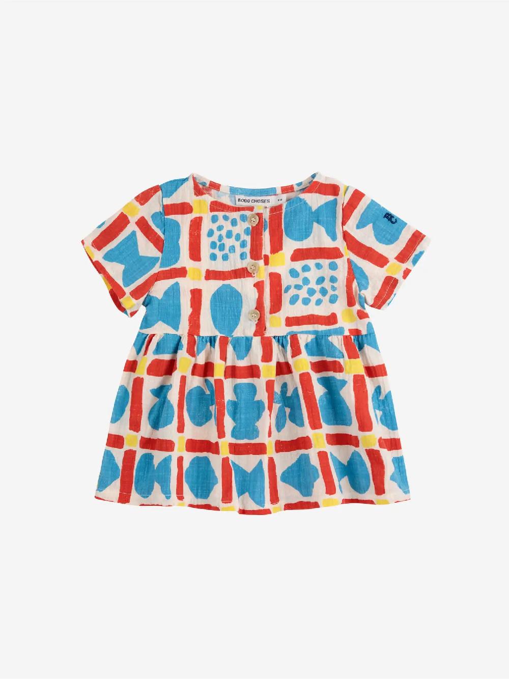 Bobo choses Geometric Game woven dress En oferta