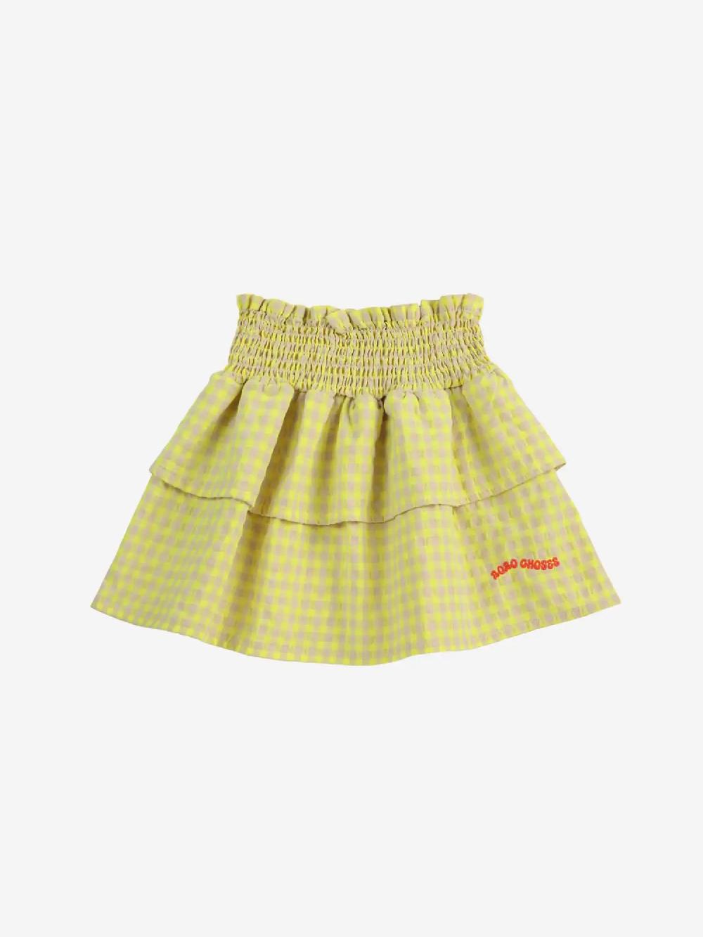 Bobo choses Vichy ruffle skirt Superdescuento