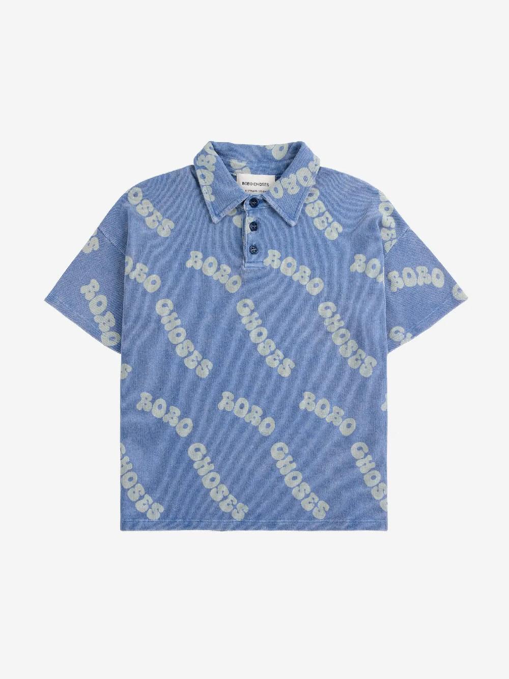 Bobo choses Wavy Bobo Choses all over waffle polo shirt Grandes descuentos
