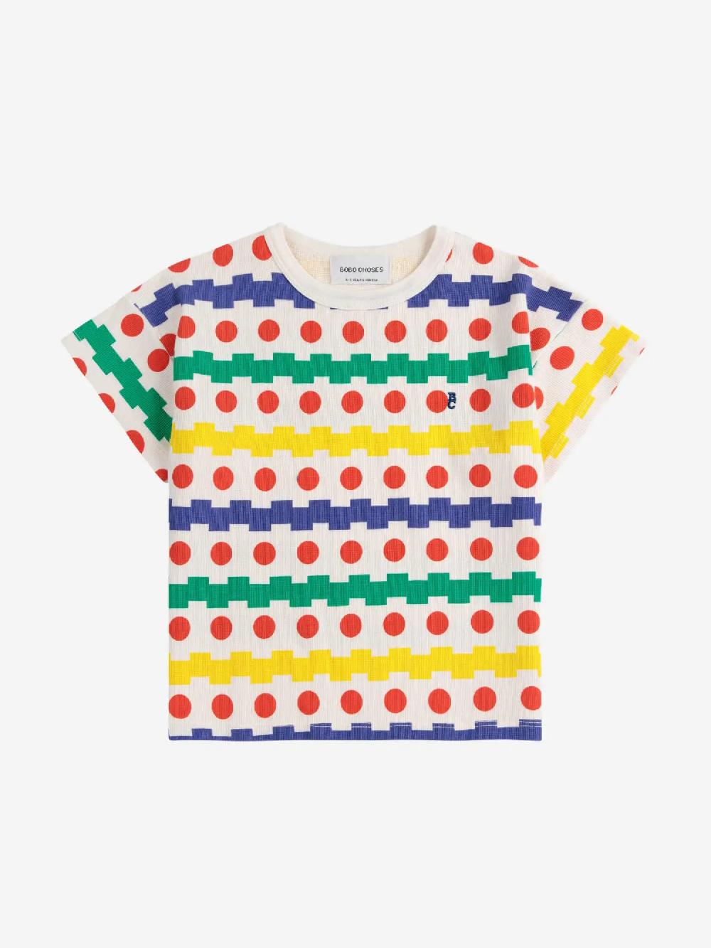 Bobo choses Geometric all over waffle T-shirt Limitado a 3 días