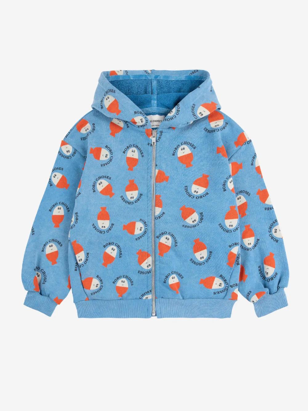 Bobo choses Morning Egg all over zipped hoodie Precios de Black Friday