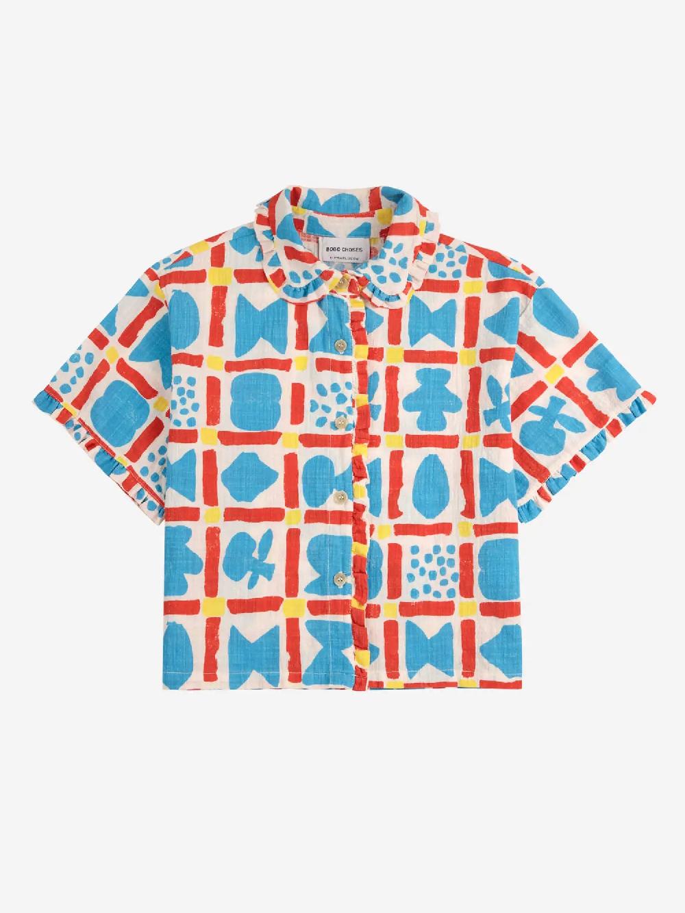 Bobo choses Geometric Game all over woven shirt Libre de impuestos
