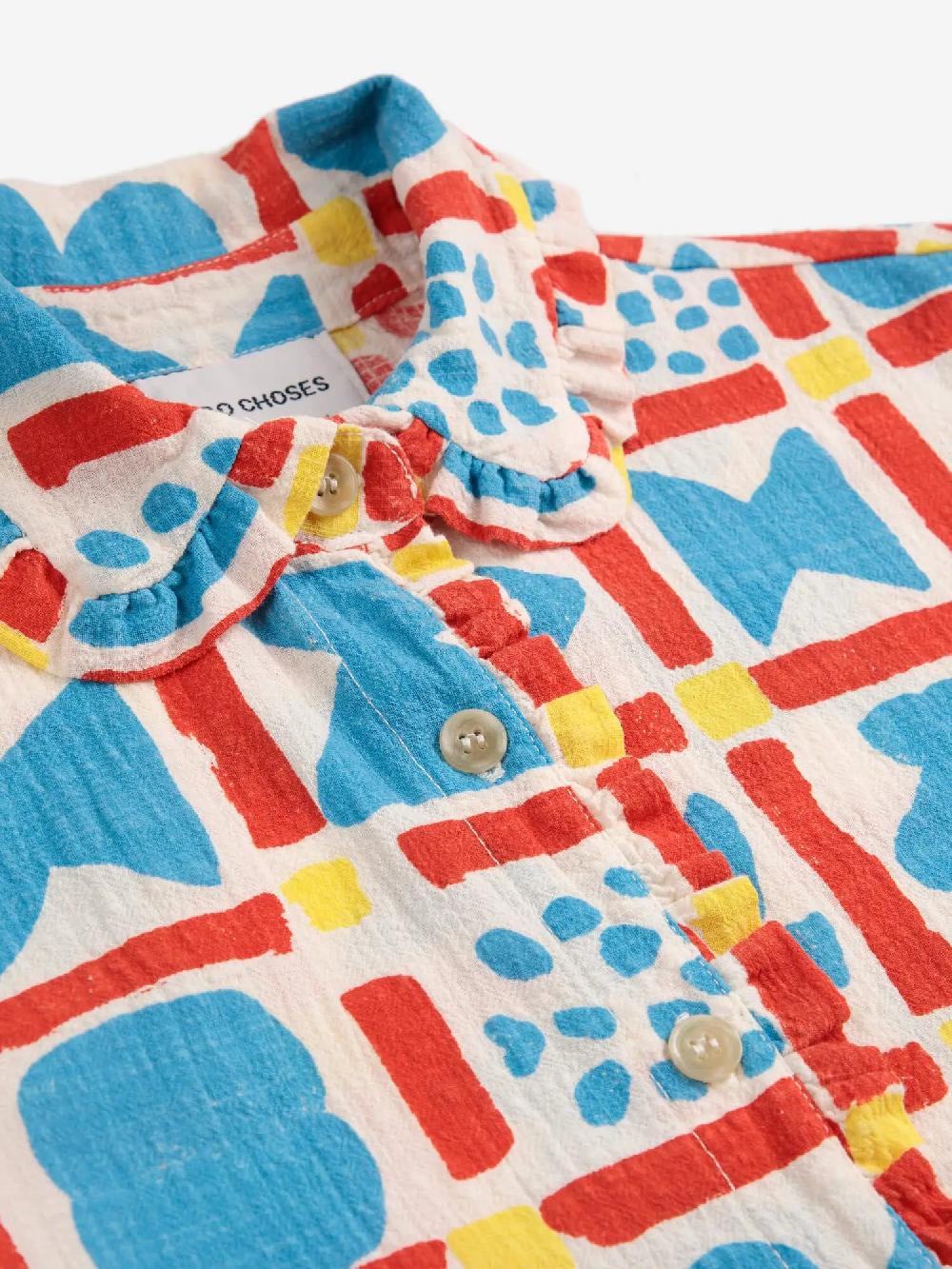 Bobo choses Geometric Game all over woven shirt Libre de impuestos