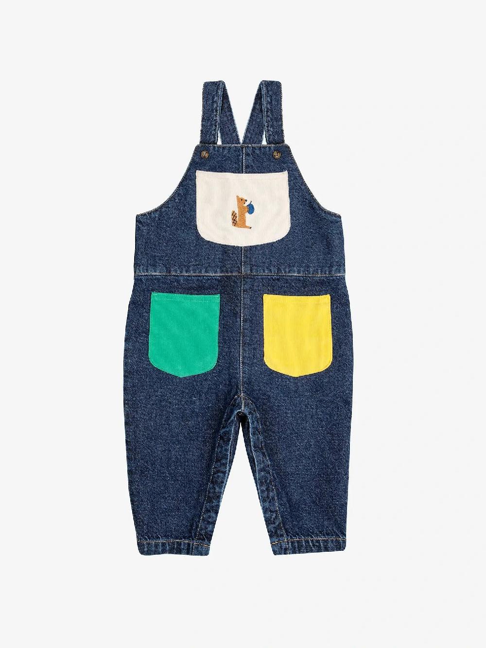 Bobo choses Hungry Squirrel denim dungaree Gran oferta