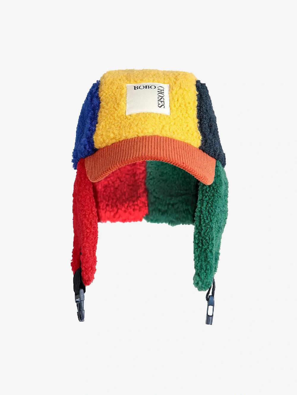 Bobo choses Color Block sheepskin chapka