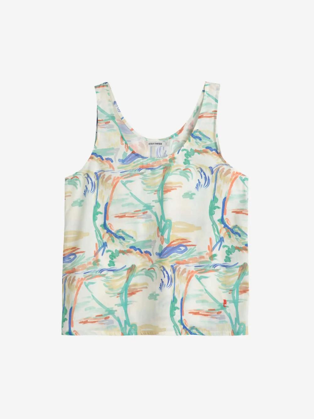 Bobo choses Landscape print lyocell tank top