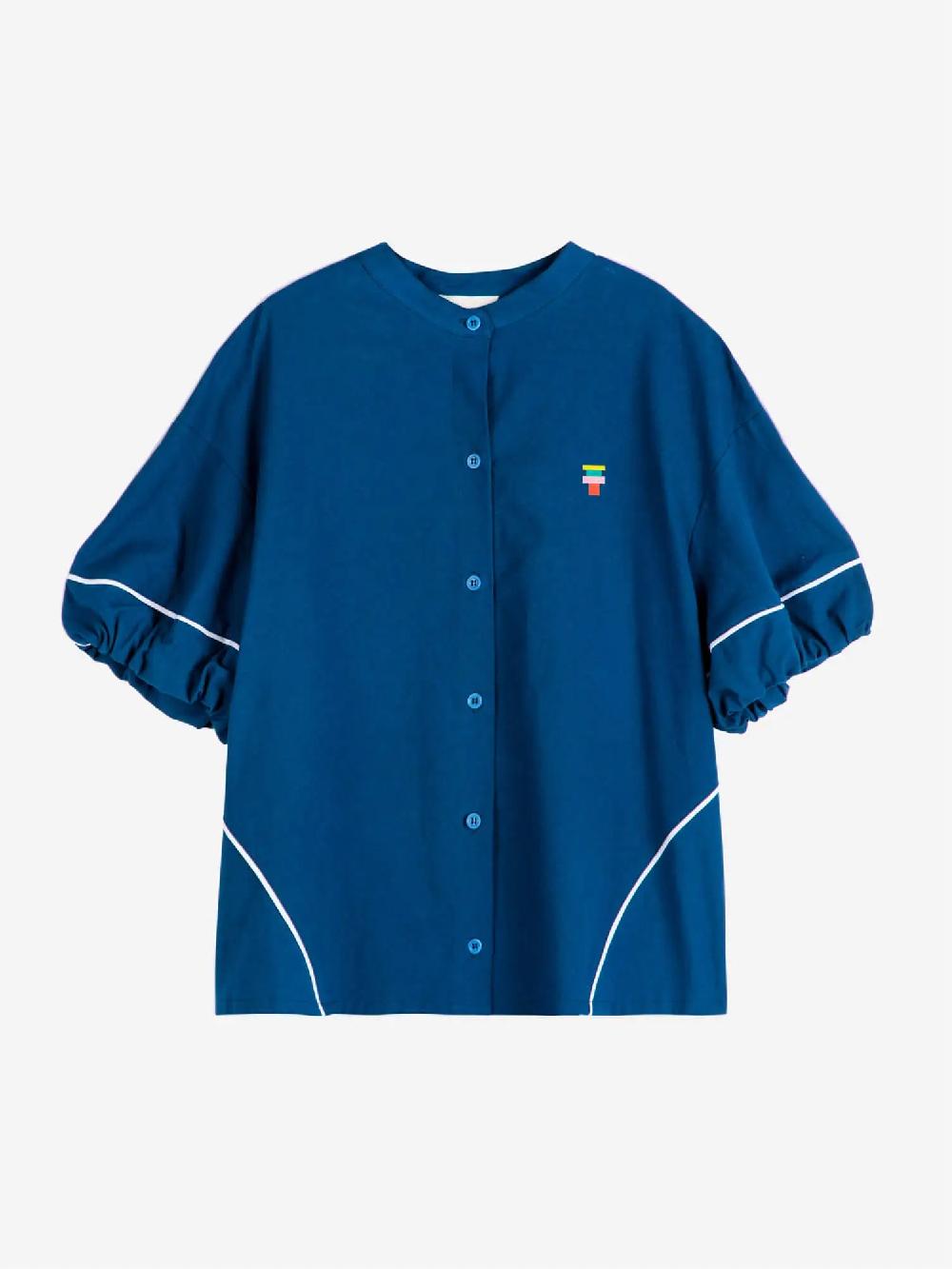 Bobo choses Contrast-trim puff sleeve shirt Ofertas especiales