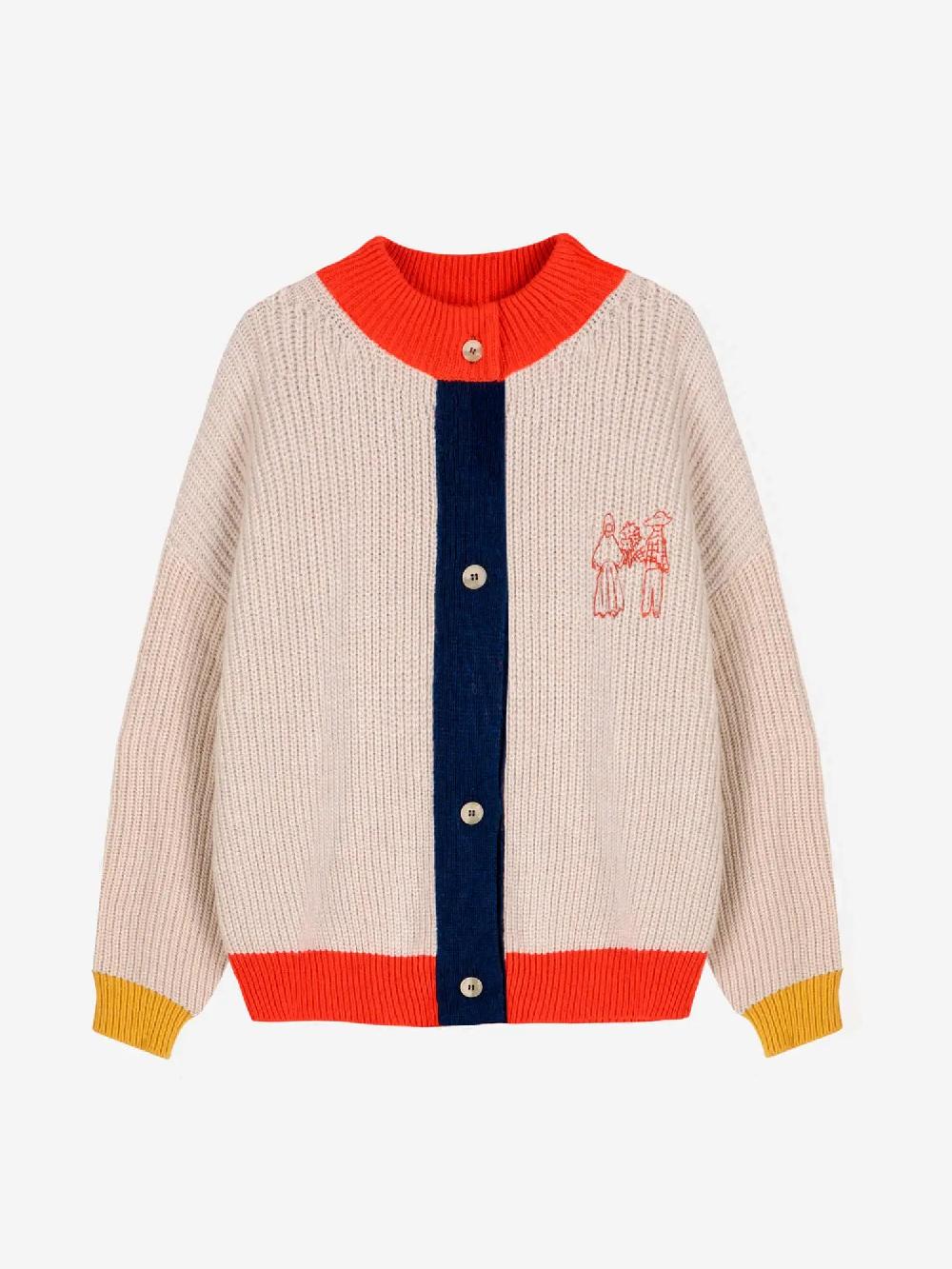 Bobo choses Color block texture cardigan Devoluciones gratuitas