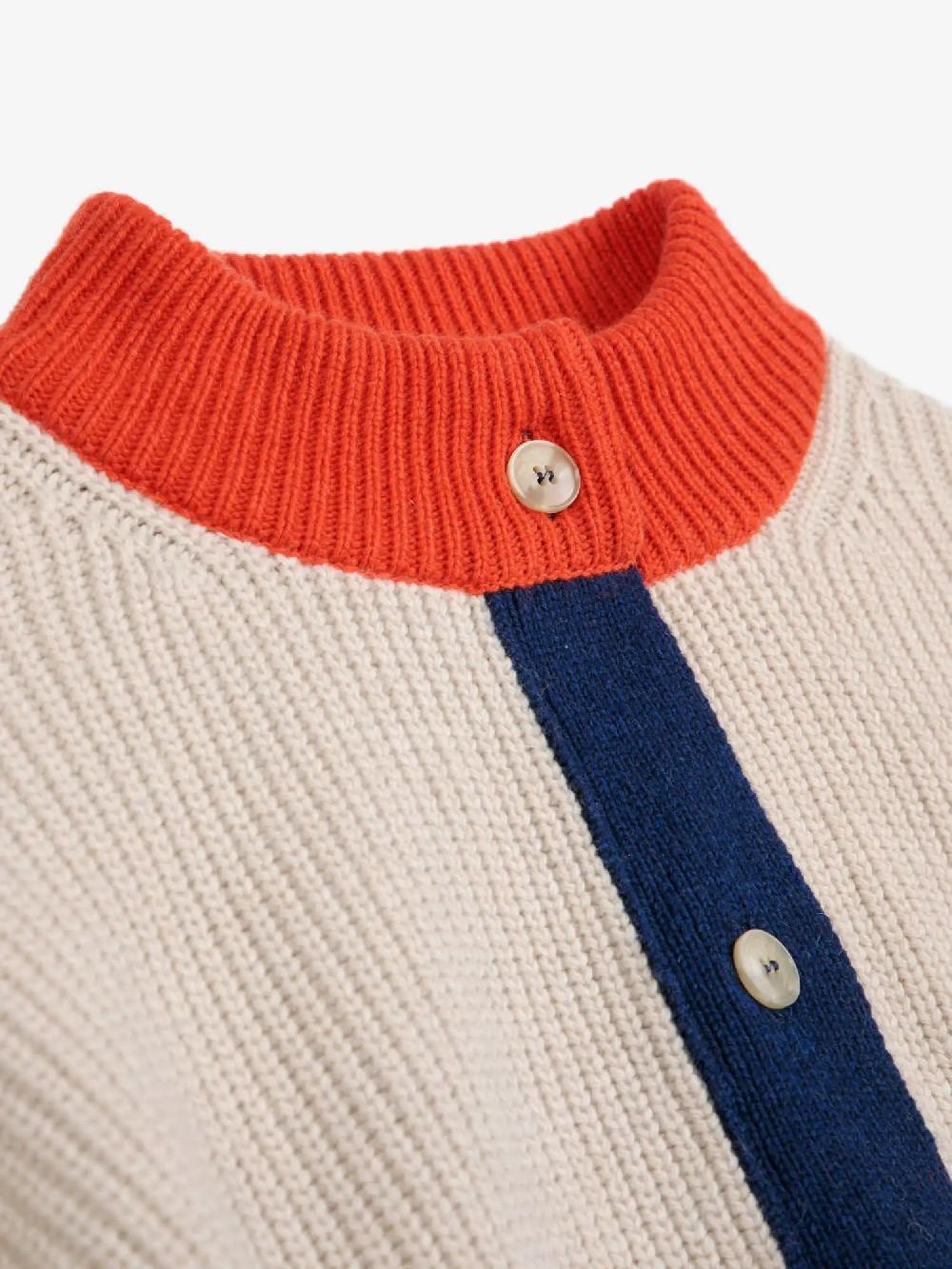 Bobo choses Color block texture cardigan Devoluciones gratuitas
