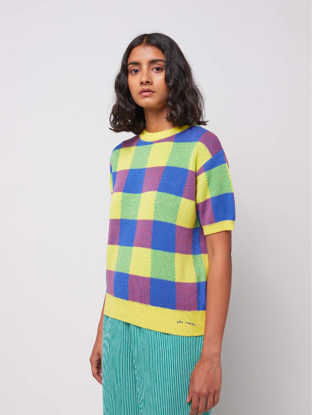 Bobo choses Vichy jacquard cotton jumper Rebajas de fábrica