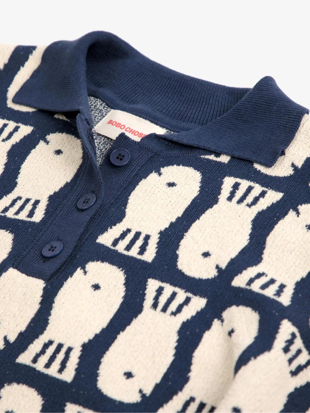 Bobo choses Lucky Fish jacquard knitted polo Mejor oferta