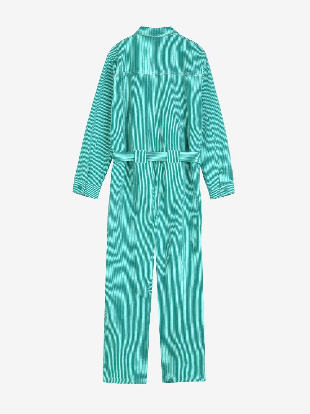 Bobo choses Striped twill jumpsuit Oferta especial