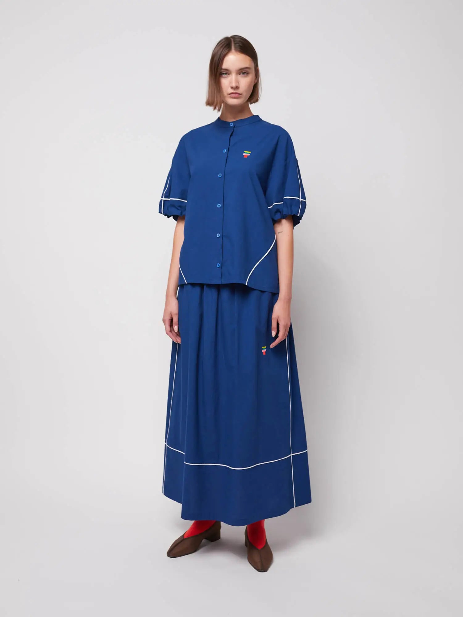 Bobo choses Contrast-trim evasé skirt Envío gratis