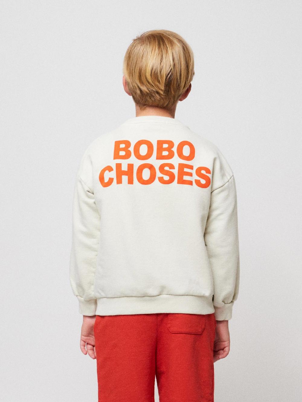 Bobo choses Poma Bobo Choses ecru sweatshirt Oferta especial de fábrica