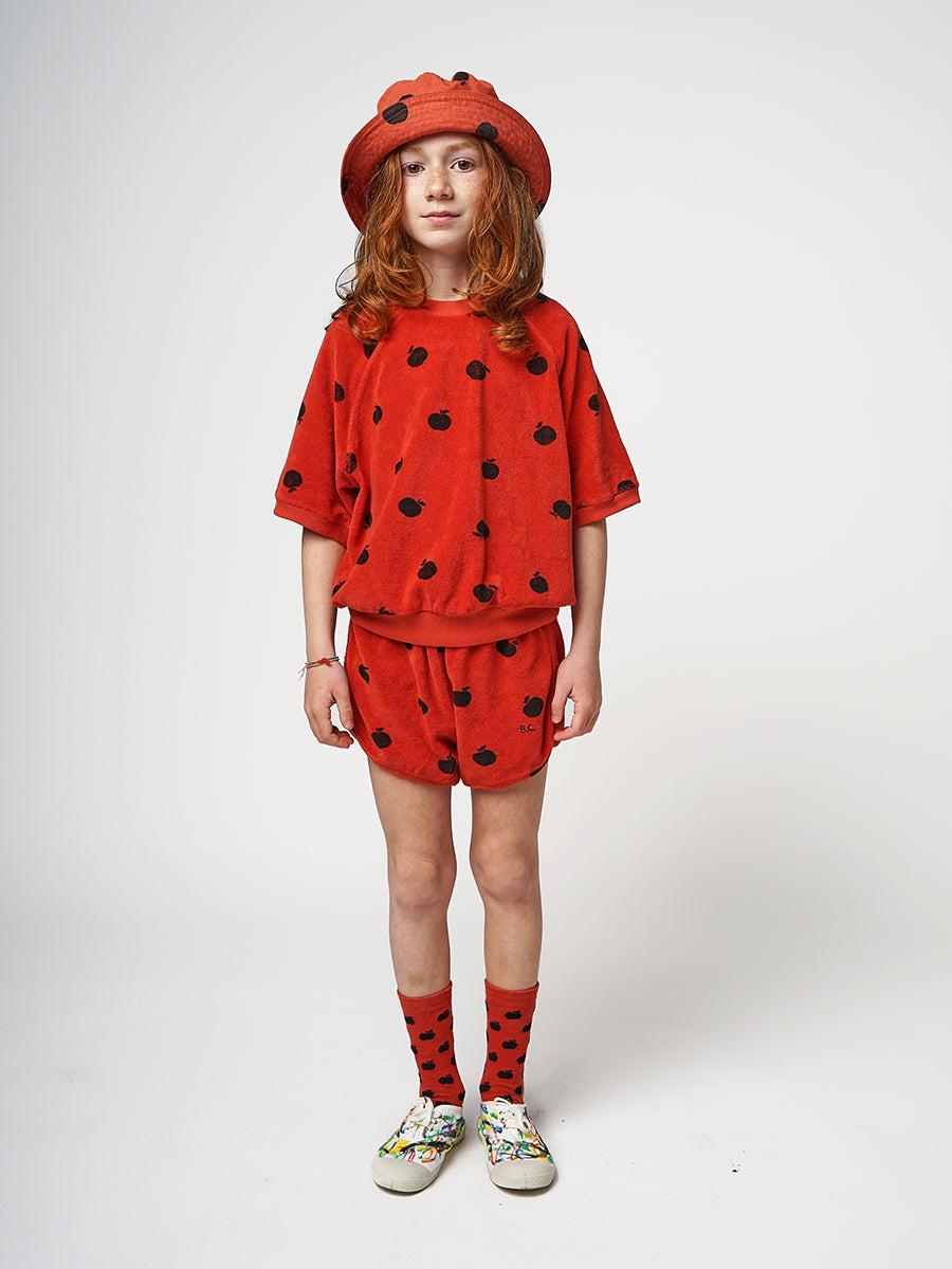 Bobo choses Poma allover red terry shorts Precio ultrabajo